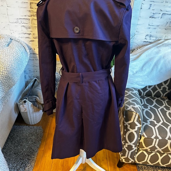 Hobbs London Saskia Purple Trench Coat Size US 6. Pre-owned. - Picture 3 of 14